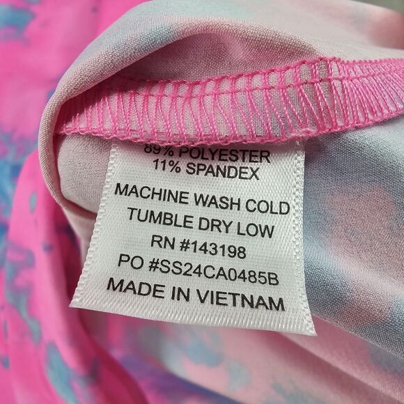 Chubbies Mens Large Friday BreezeTech Short Sleeve Performance Shirt Pink Tiedye - Picture 6 of 8